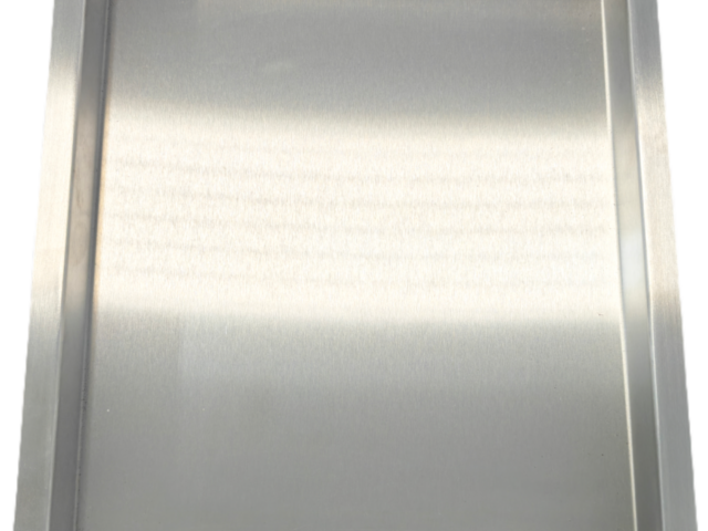 MEGAL W5 stainless steel open cash tray with contoured bottom, top view